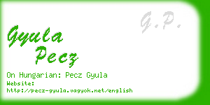 gyula pecz business card